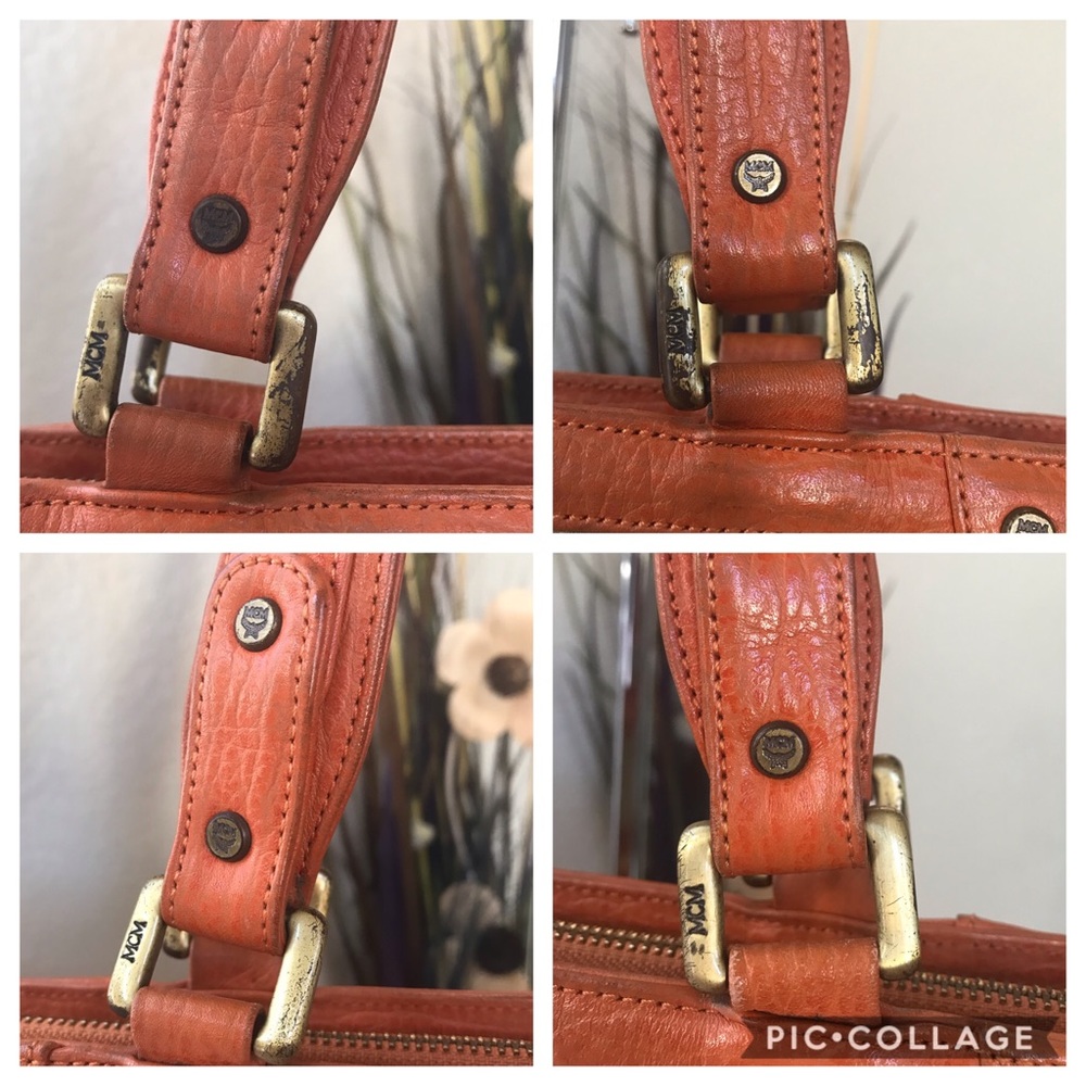 Moving sale! MCM leather canvas fabric handbag - Picture 6 of 8